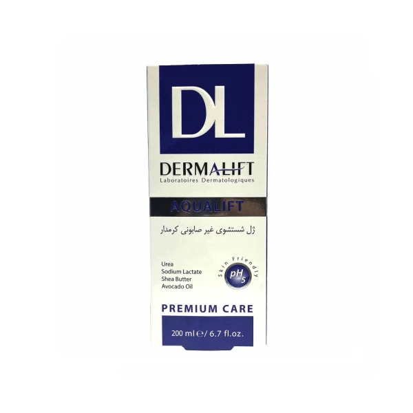 ژل شستشوی غیر صابونی کرمدار آکوالیفت درمالیفت Dermalift Aqualift