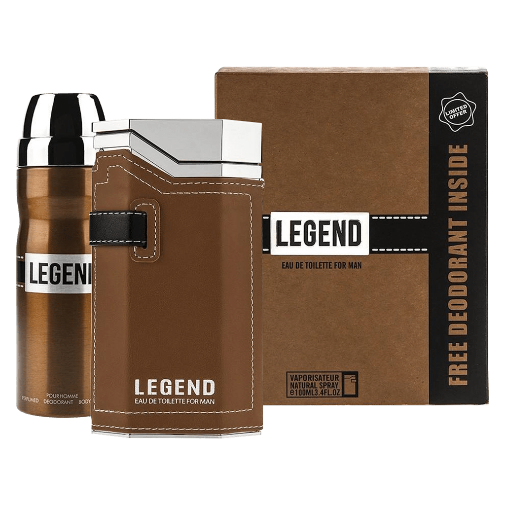 ست مردانه ادوتویلت و اسپری امپر مدل Legend حجم ۱۰۰ میلی لیتر